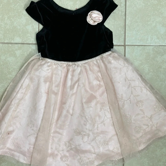 Jona Michelle Kids Party Formal Velvet Black/Pink tutu Girls Dress size 6 - Picture 3 of 9